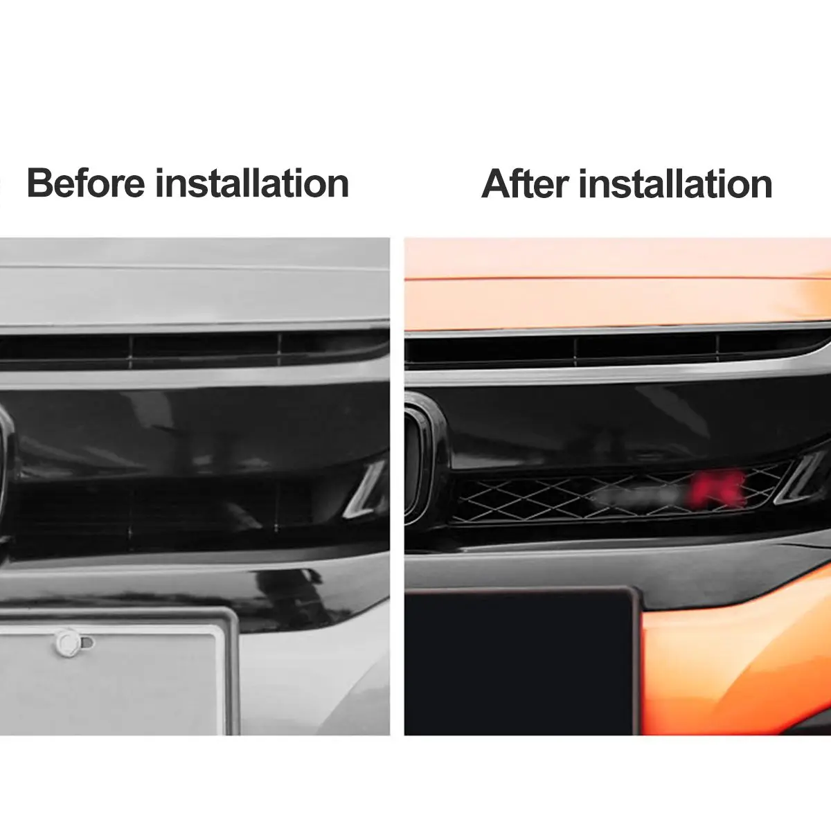 2 шт./компл. передний бампер Нижняя решетка ABS Черная сетка крышка отделка