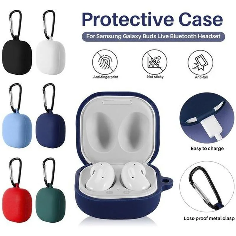 

Противоударный защитный чехол для SAMSUNG Galaxy-Buds Live Pro, силиконовый, моющийся, пыленепроницаемый, для беспроводных наушников