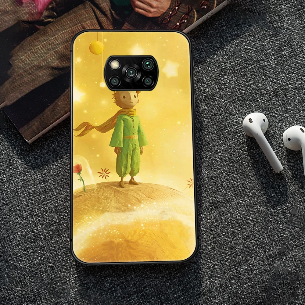 

Cartoon The Little Prince and the fox Phone case Cover Hull For Xiaomi Mi A2 A3 8 9 9T Note 10 Se Lite Pro black Waterproof Tpu