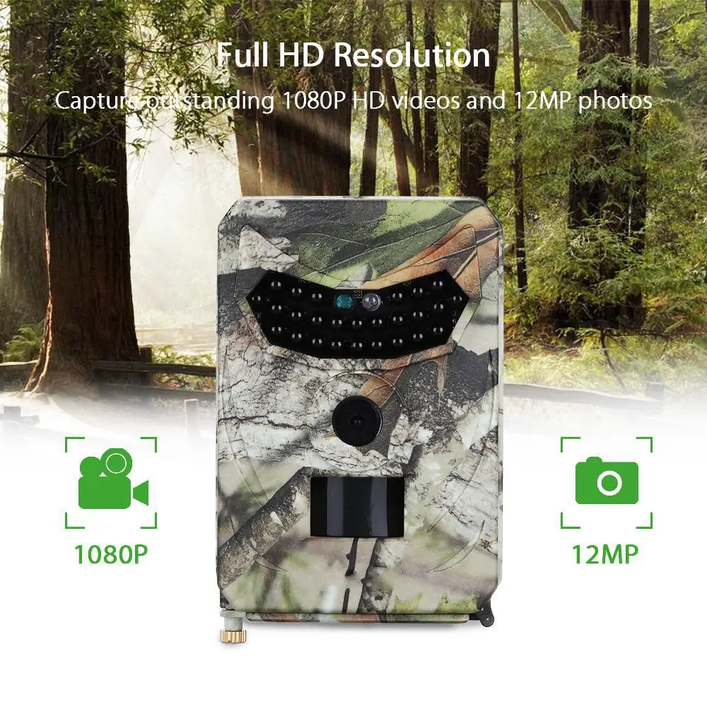 

Hunting Camera Photo Trap 12MP Wildlife Trail Night Vision Trail Thermal Imager Video Cameras for Hunting Scouting Game