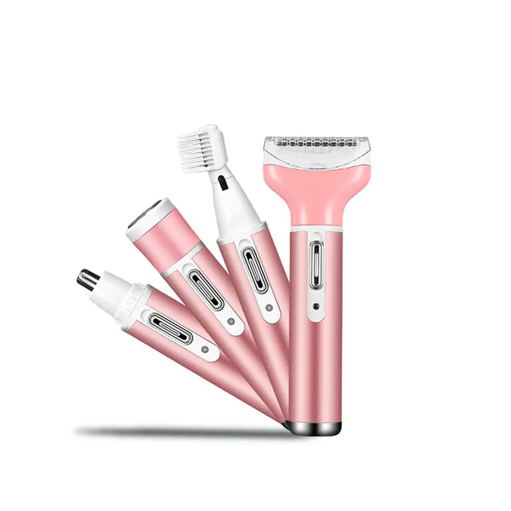 

Электрическая бритва 4 в 1, женское беспроводное удаление волос, Женская бритва, безболезненный триммер для удаления волос на теле, перезаря...