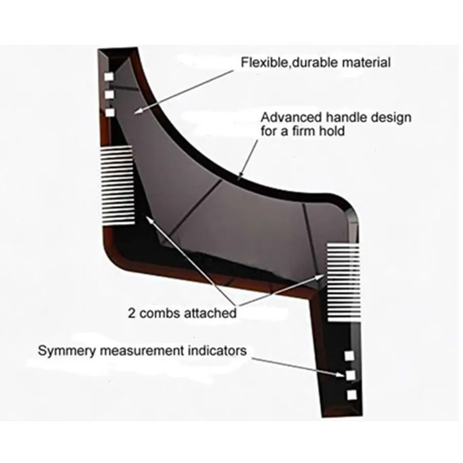 

Beard Barba Homme Shaping Template Shower Salon Beard Shaving Shave Shaping Style Styling Comb Care Brush Tool for The Beard