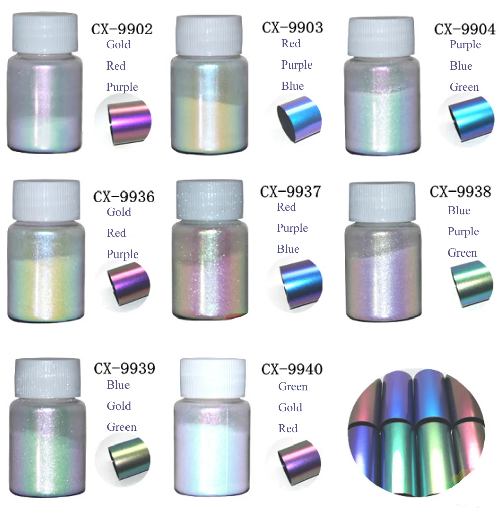 10g Mica Pigment Filler Powder Aurora Soap,Candle,Makeup,Craft DIY Chameleon Safe Body&Skin Coloured Drawing Nail Glitter 10-60u