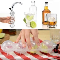 round ball 4 cavity 5 5cm ice cube maker form for ice pudding molds easy release bar tool kitchen gadget accessories trays molds