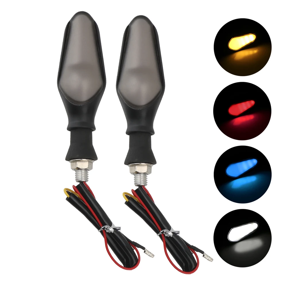 

12V Motorcycle Taillights LED Turn Signal Lights DRL Day Lamps Motorbike Rear Stop Side Marker RGB Bulbs Motorbike Accessories
