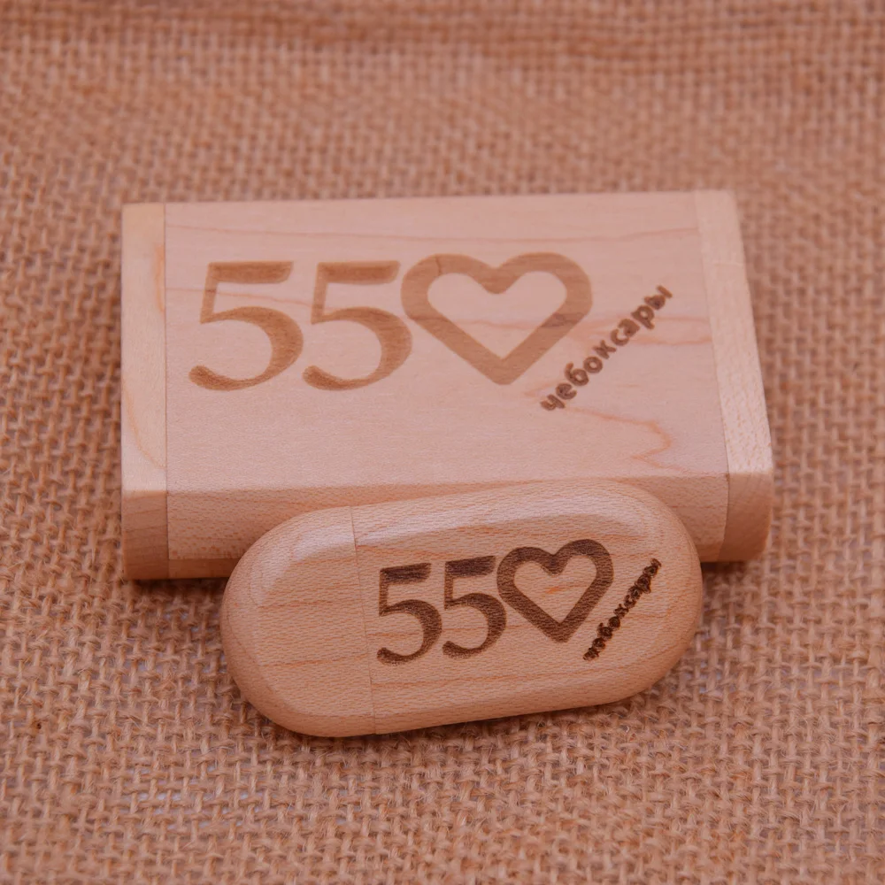 USB 2 0 высокоскоростной деревянный флеш накопитель с логотипом и коробкой 4 ГБ 8 16 32