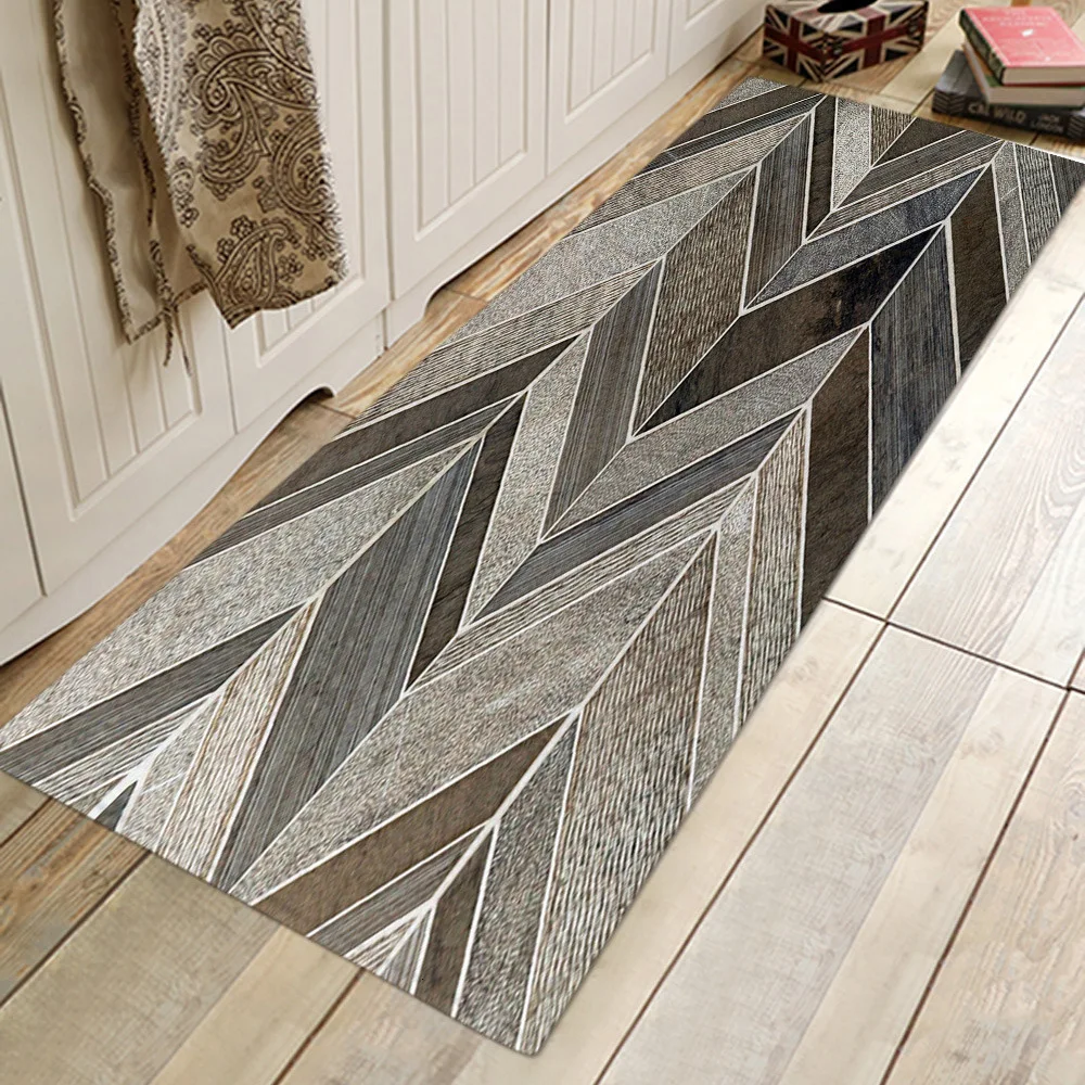 Кухонный коврик деревянный напольный ковер домашний вход Придверный