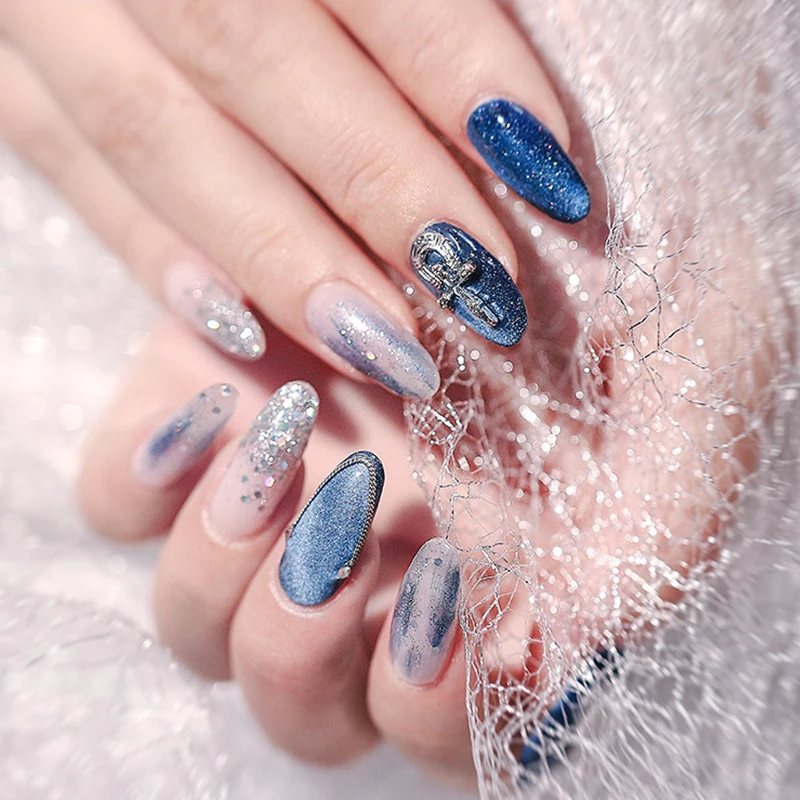 Градиентные Блестящие Блестки для ногтей градиентные хромированные пигментные