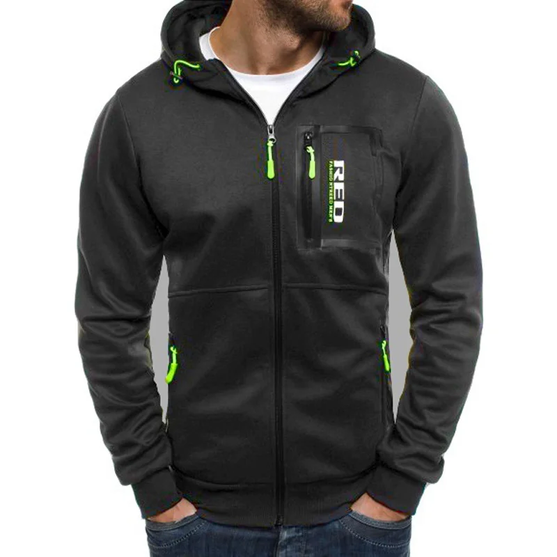 ZOGAA мужская спортивная толстовка повседневная одежда на молнии модные