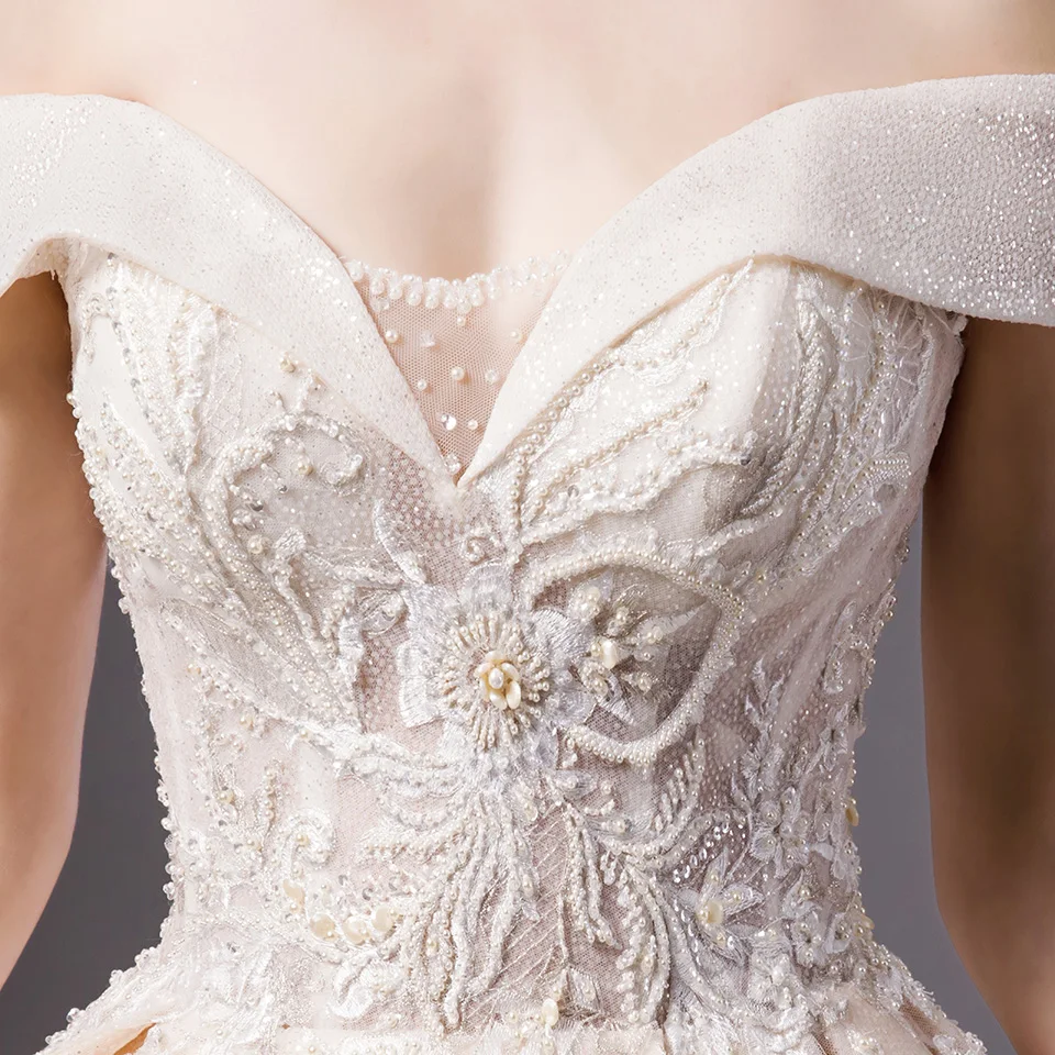 

6107 wedding dresses vestido de noiva festa de casamento marie suknia lubna elegant boda gelinlik corset princesa vintage