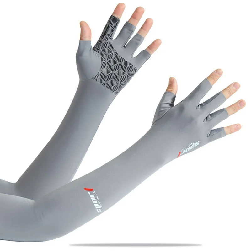 

Sunscreen Ice Sleeves Summer Arm Warmers Outdoor Sports Driver Finger Design Arm Sleeve For Running Cycling