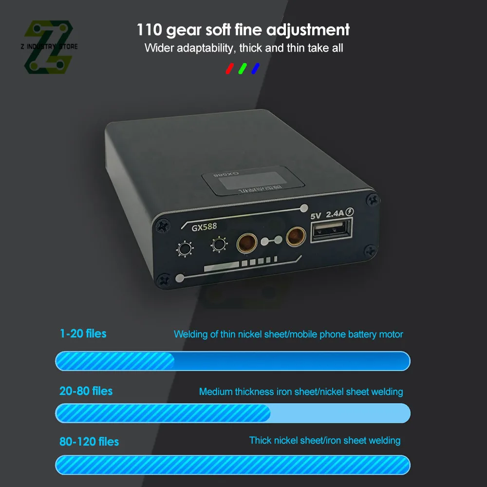 Точечный сварочный аппарат 20 зубцов регулируемый точечный для батареи 18650 мини с