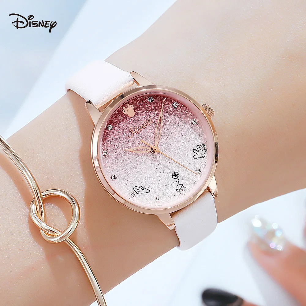 

Disney Star Ladies watch net with gradual change trend quartz watch Student belt rhinestone ladies watch