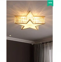 pentagram crystal ceiling light bedroom living room light e14 penthouse corridor k9 crystal decorative ceiling light