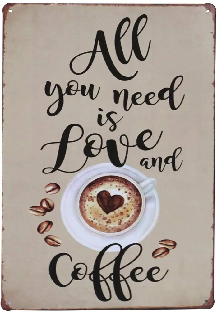 

8x12 ''Ретро винтажная Жестяная Табличка, Настенный декор, табличка для кофейни, кухонные жестяные знаки (1280)