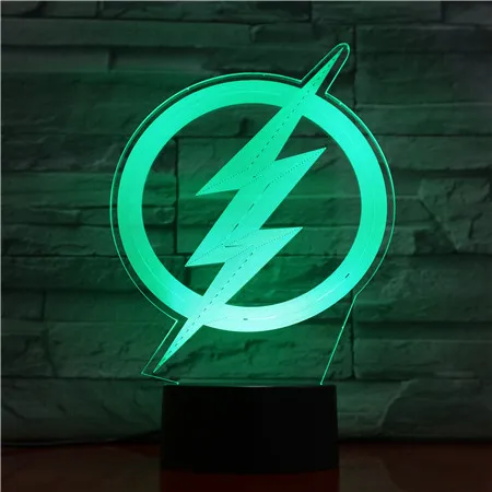 Флэш логотип Dc Justice League Usb 3d светодиодный Ночной светильник с мультяшным