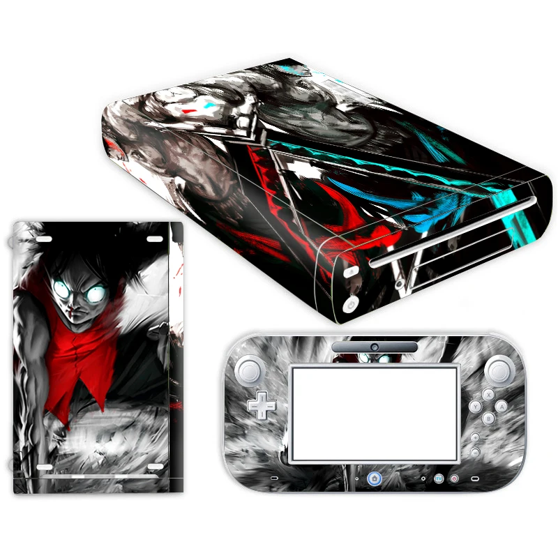 Аниме One Piece Luffy Skin Sticker для Nintendo Wii U Чехол консоли с пультом дистанционного