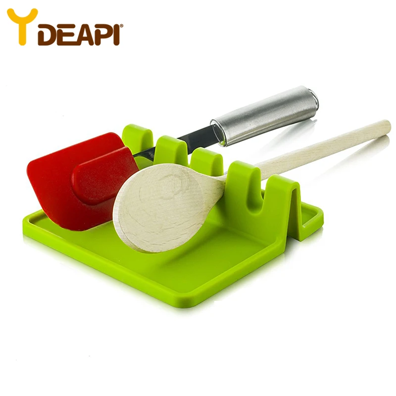 

YDEAPI Multifunction Ladle Spoon Rest Holder Utensil Organizer Spatula Holder Racks Pot Lid storage pad Kitchen Storage Shelf