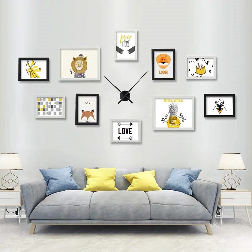 Новинка, короткие DIY большие часы, иглы, кварцевый механизм, большой размер, часовая стрелка, аксессуары для 3D настенных часов, Современный домашний декор