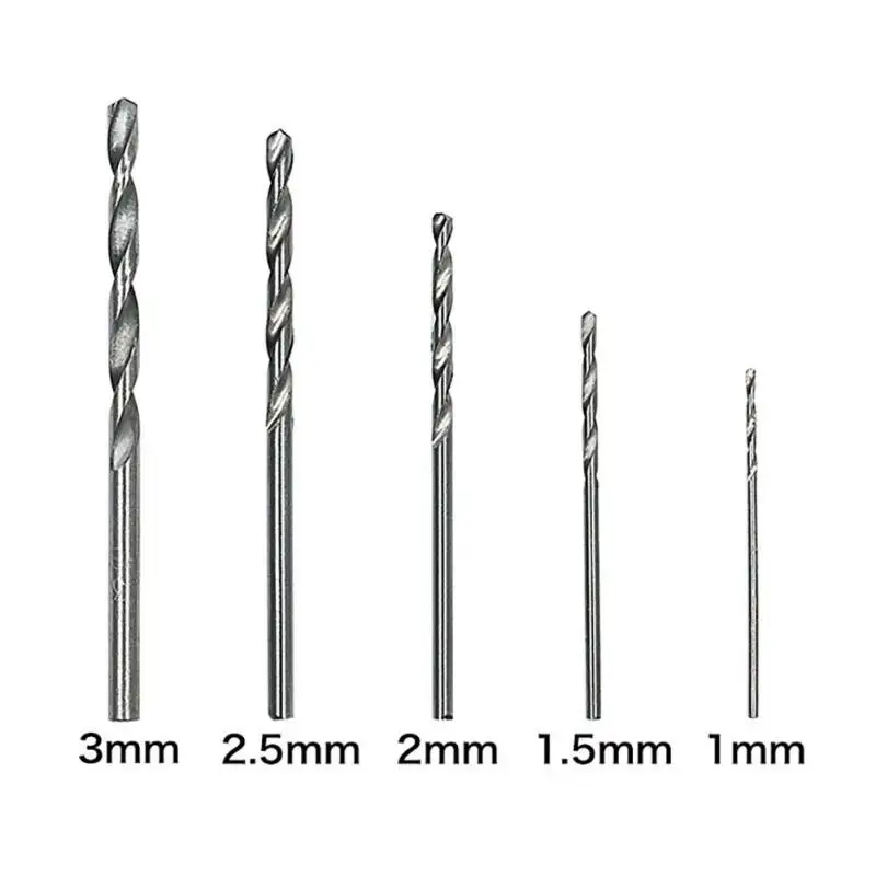 

50Pcs Titanium Coated Drill Bits HSS High Speed Steel Drill Bits Set Tool Power Tools 1/1.5/2/2.5/3mm
