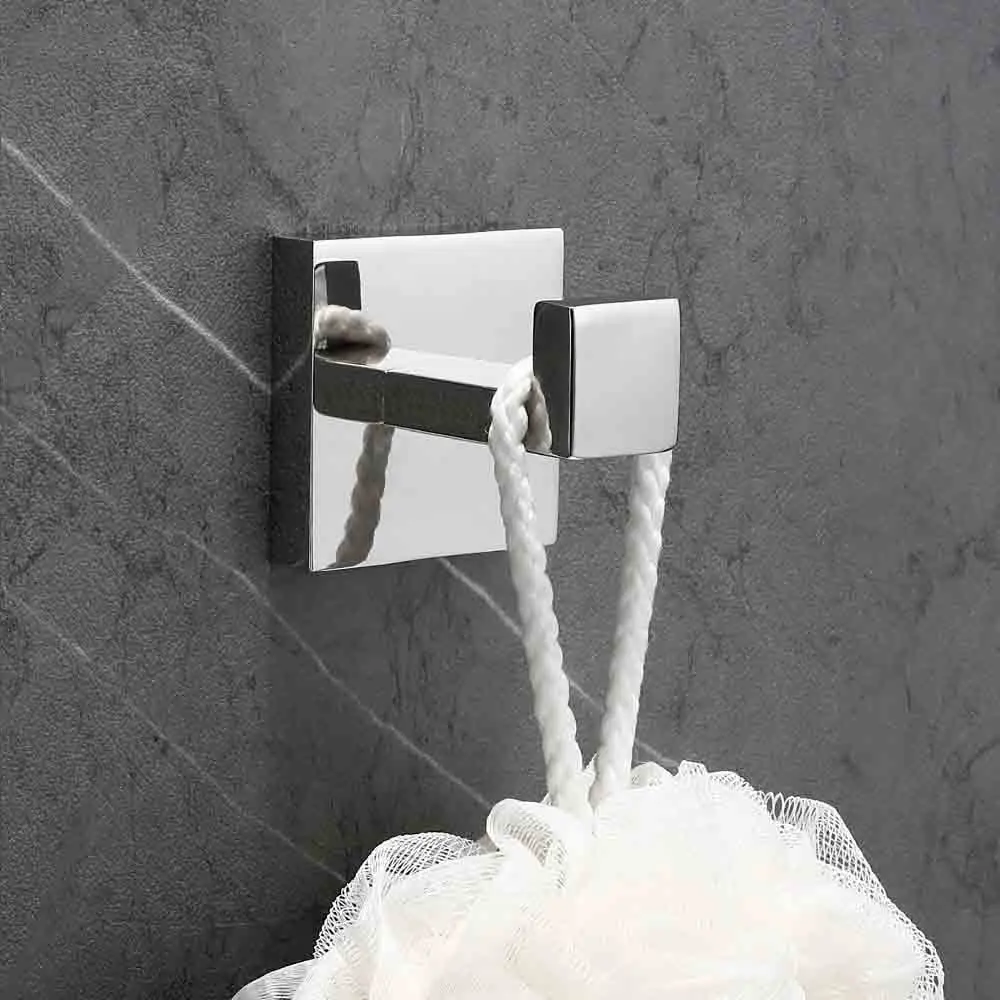 Robe Hook Полированная отделка нержавеющая сталь аксессуары для ванной комнаты набор крючок для халата полотенце бар полотенце кольцо и держатель для туалетной бумаги - Цвет: Robe Hook