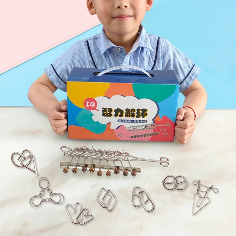 

35-piece Brain Teaser Metal Ring Puzzle Set