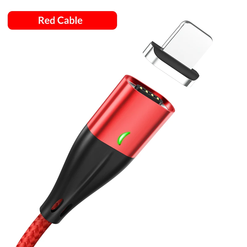 Red Cable 3A Магнитный кабель type C кабель для быстрой зарядки для IPhone X XS MAX Micro USB зарядное устройство кабель для быстрой зарядки данных 3,0 кабель для зарядки - Цвет: Red Cable