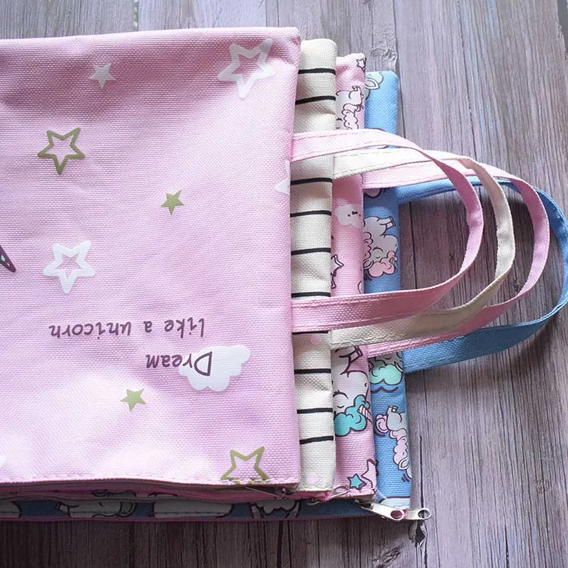 

Cute Unicorn Oxford Cloth Colorful File Folder Document Filing Bag Office School Pouch Filing Products