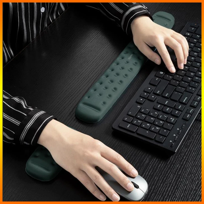 

Keyboard Wrist Rest Pad Mouse Wrist Hands Support Memory Foam Comfort Mouse Wrist Rest keyboard Raised Mousepad For Office PC