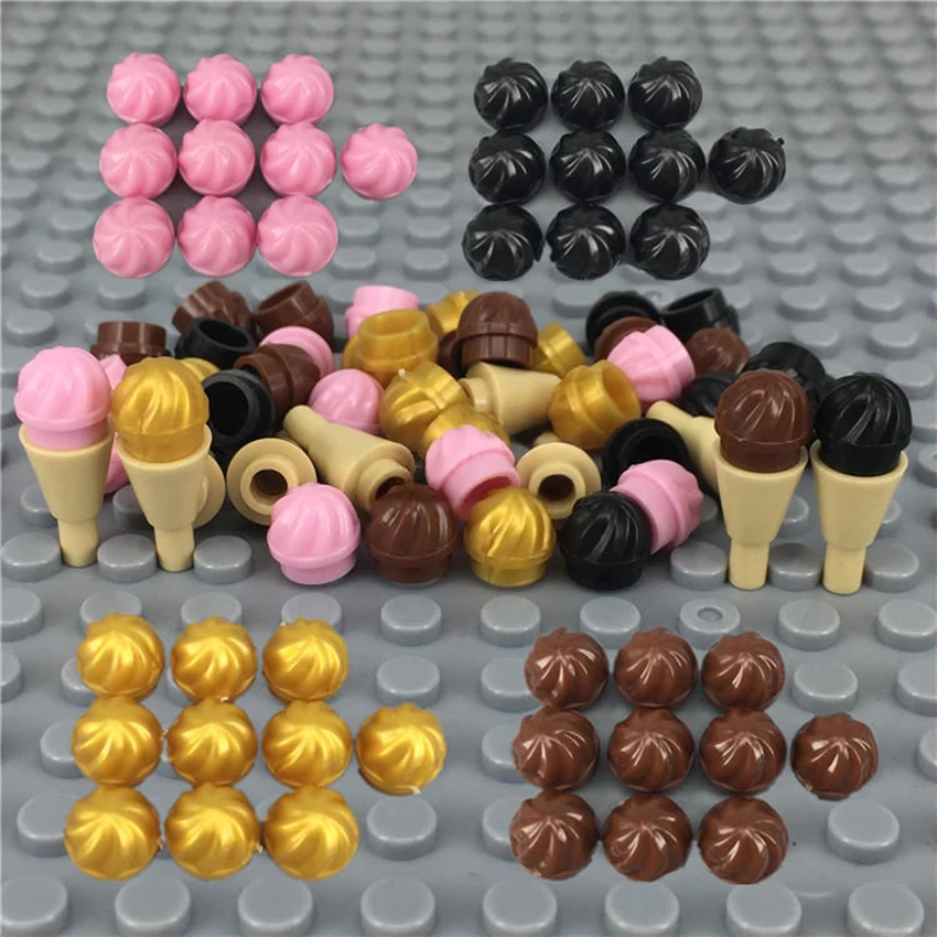 Кубики Moc Legoings городская еда серия Десерт Мороженое Торт строительные блоки