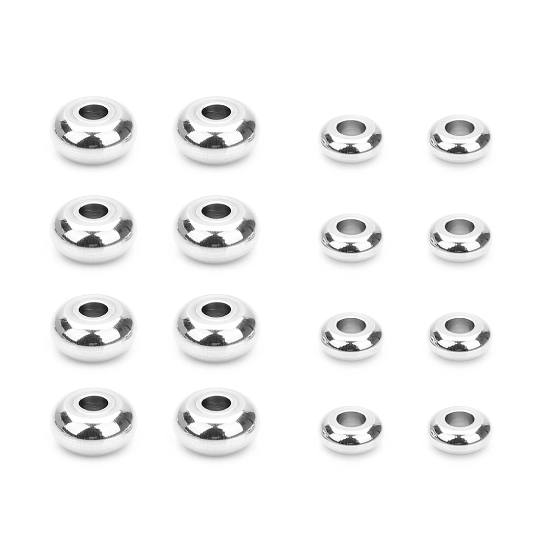 

50Pcs/lot Stainless Steel Round Spacer Beads With 2.5mm Small Hole Metal Ball Loose Beads DIY Jewelry Making 2.5X6mm/4X8mm