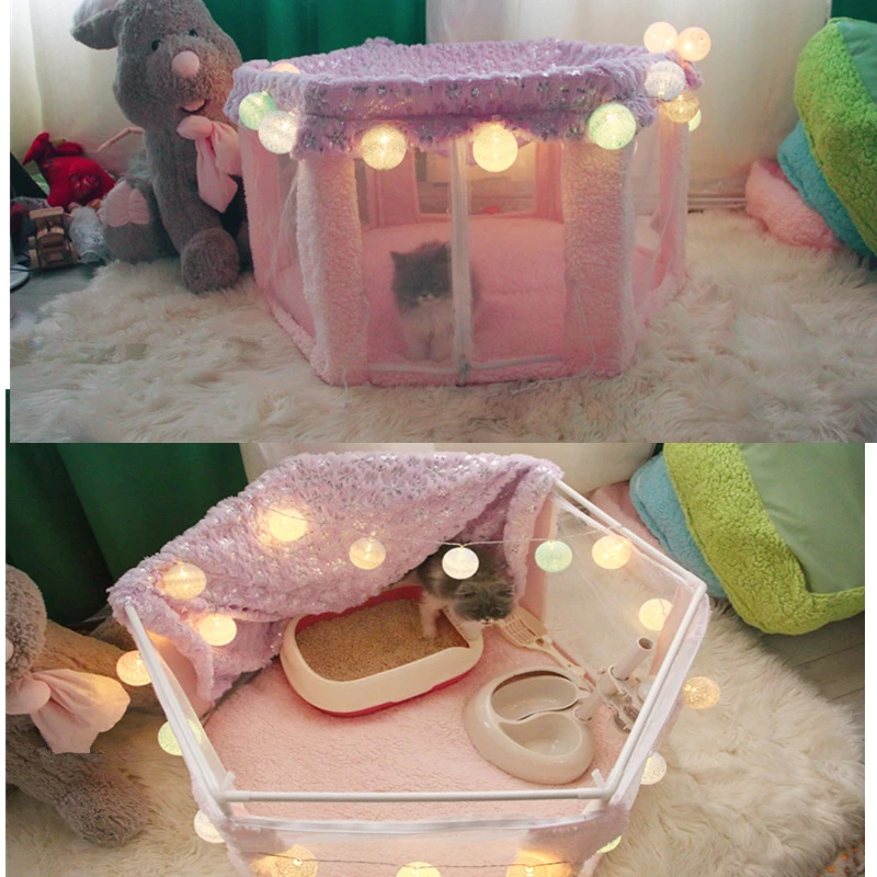 Домик домик принцесса для кошек удобная уличная палатка собак портативная