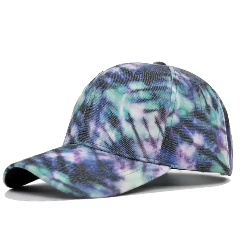 

New Fashion Tie-Dye Baseball Cap Spring Men Women Trend Lovers Colorful Snapback Hat Unisex Outdoor Adjustable Sun Graffiti Bone