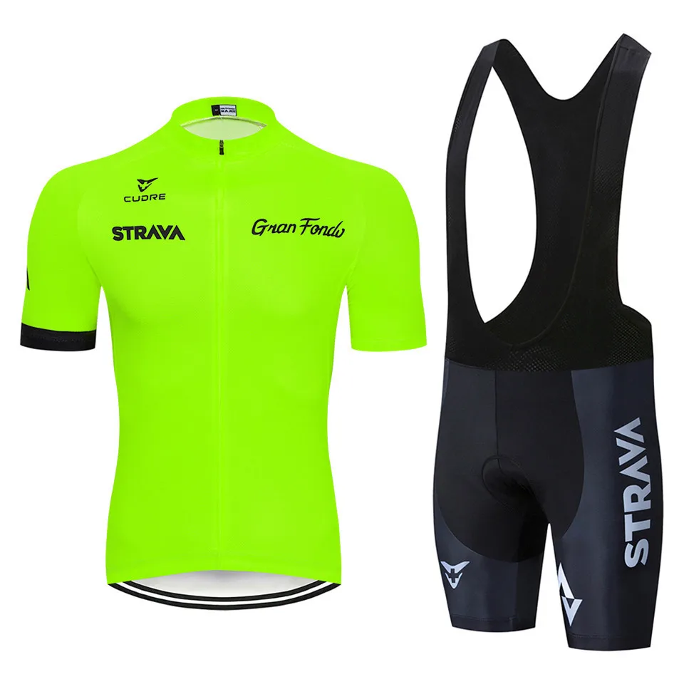 

STRAVA 2020 Pro Summer Cycling Jersey Set Mountain Bike Clothing MTB Bicycle Clothes Wear Maillot Ropa Ciclismo Men Cycling Set