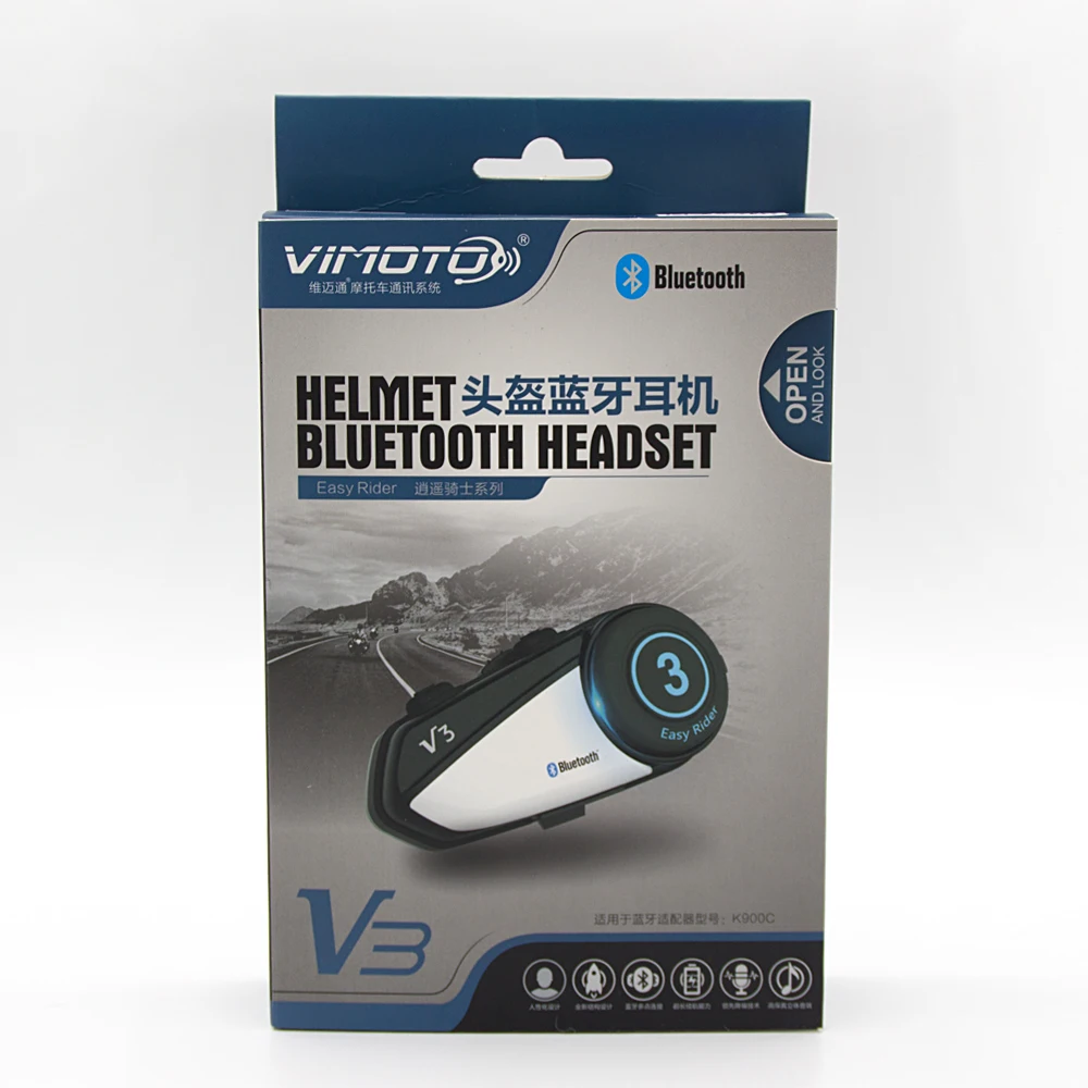 Vimoto бренд Easy Rider V3 Мультифункциональный мотоцикл BT переговорные переговорное устройство для мотоциклетного шлема Bluetooth гарнитура