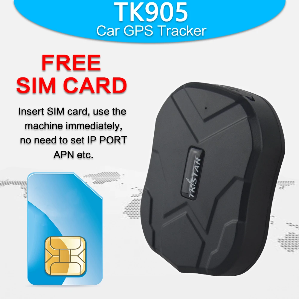 GPS трекер для автомобиля 90 дней в режиме ожидания Tkstar TK905 локатор