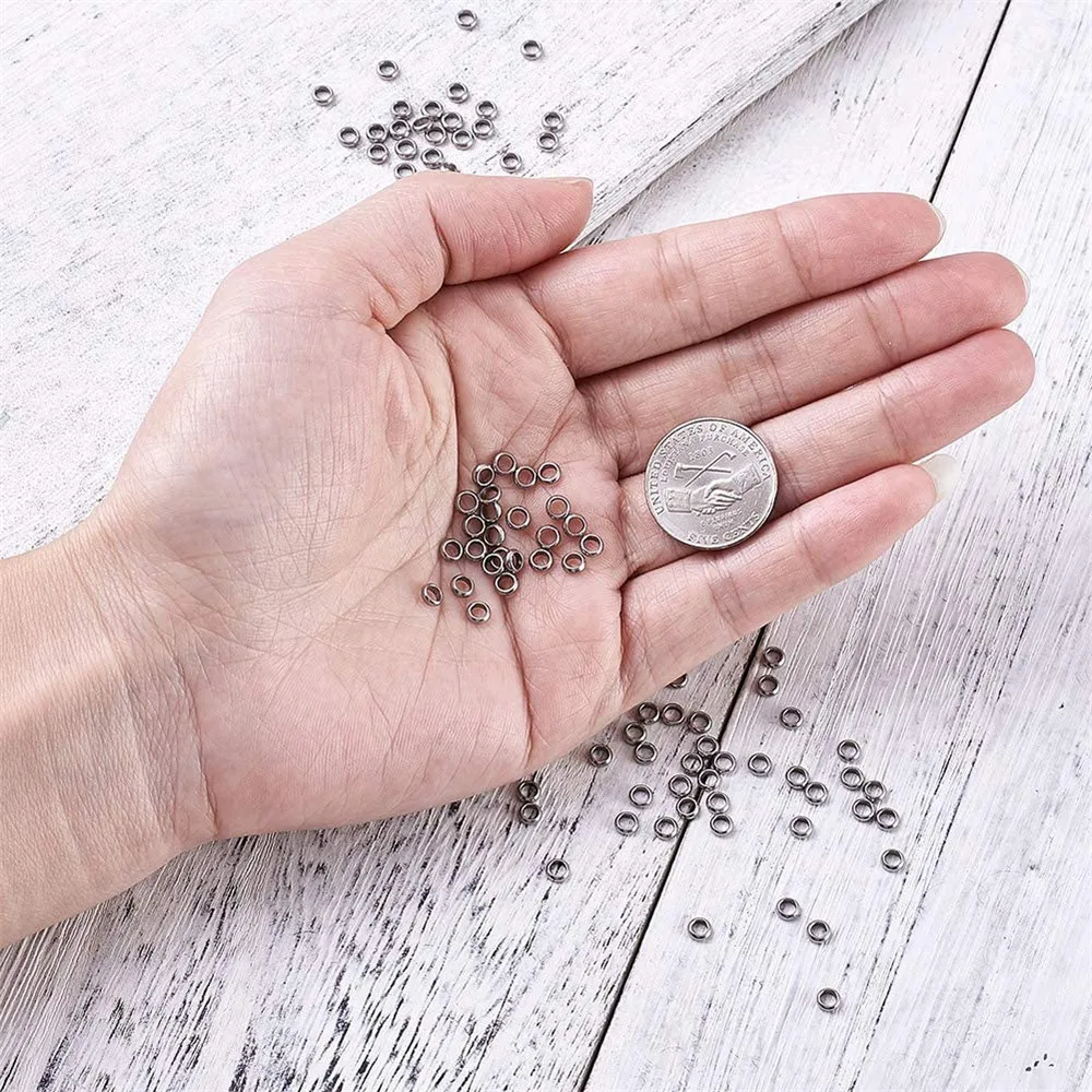 100 шт. разделители из нержавеющей стали для колец и бусин изготовления ювелирных