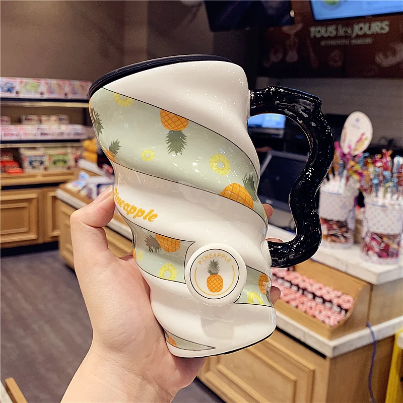 Корейские современные кофейные кружки забавная Милая кружка для воды клубника