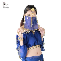 cheap women indian belly dance veil tribal belly dancing veils face 8 colors outfit sequin accessory veil