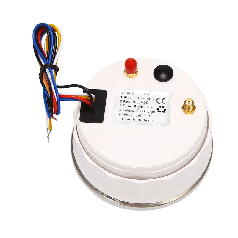 85 мм GPS Морской Тахометр спидометр 12V / 24V с красным Подсветка одометр для