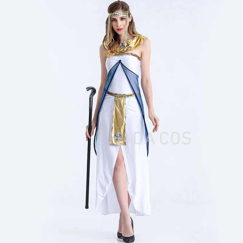 Греческая богиня Хэллоуин карнавальный костюм для косплея египетская королева
