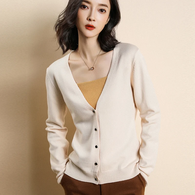 2020 new Sweater Cashmere sweater Women Cardigan Knitted Coat Long Sleeve Crochet Female Casual V-Neck Woman Cardigans |