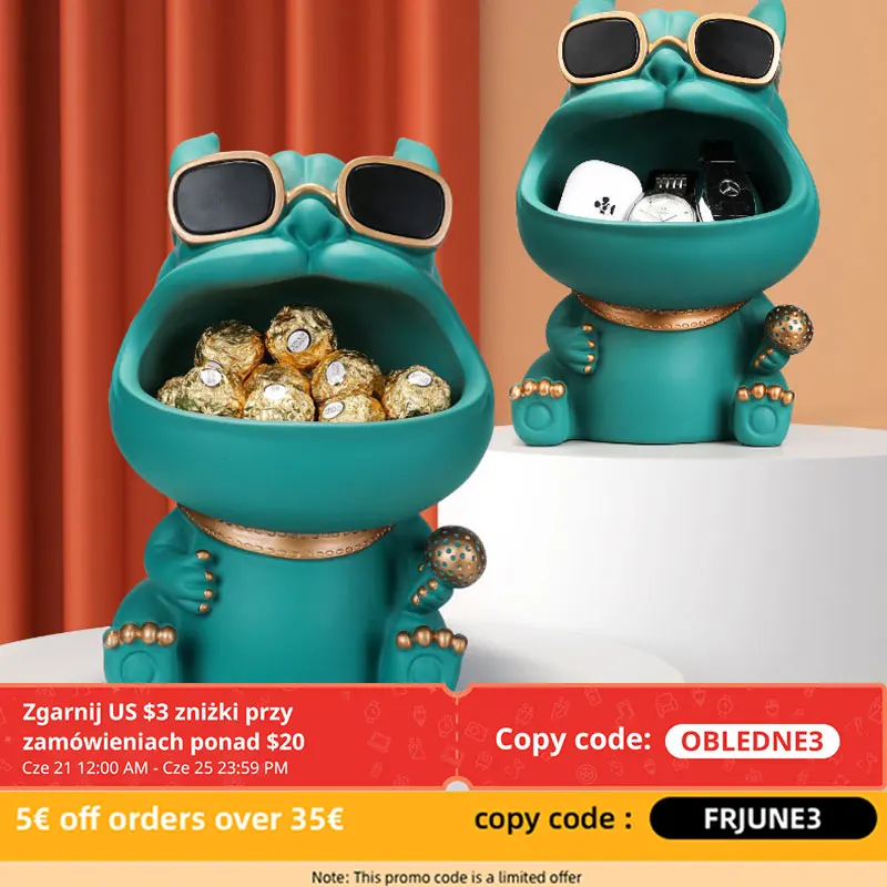 Фигурки для украшения собак интерьерный ящик хранения статуэтка с большим ртом