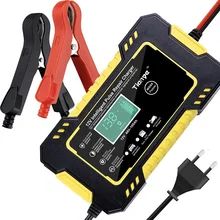 12V Smart Automatic Car Battery Charger Digital Display  Full Battery Charger Power Pulse Repair Chargers Wet Dry Lead Acid