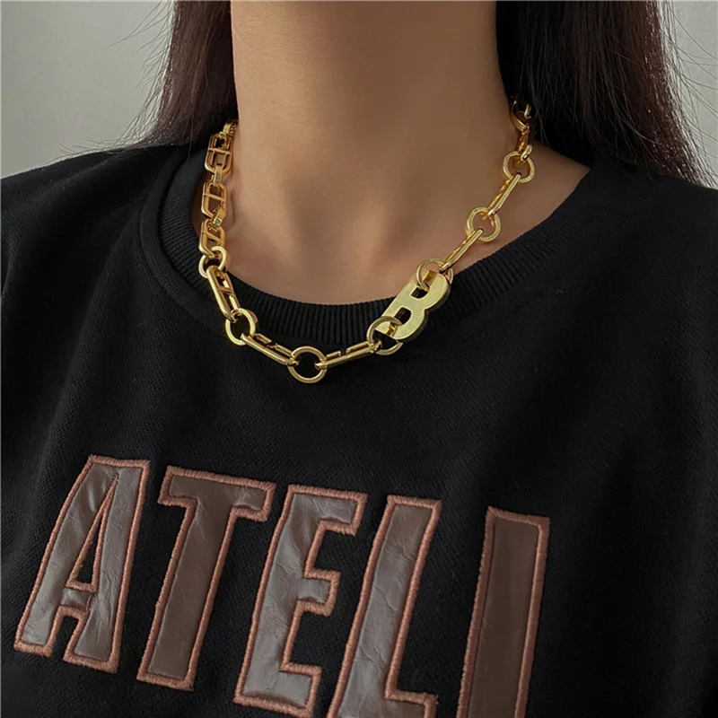 Женское Ожерелье-чокер из медного сплава с буквой B | Украшения и аксессуары