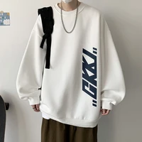 american hip hop letter print mens sweater cotton harajuku pullover korean high street couple student streetwear emo top autumn