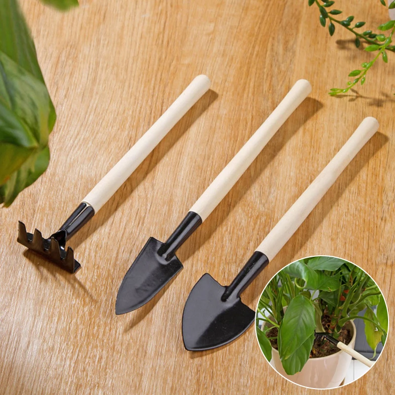 

3pcs set small gardening shovel garden tools,succulents flower pot,bonsai essentials,hanging decoration,reen plant potted