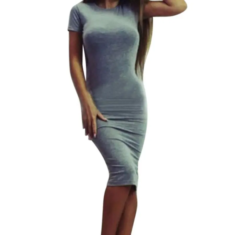 1 шт. женское платье Vestido с коротким рукавом тонкое облегающее платье туника вырез лодочкой Повседневное платье карандаш новое поступление - Цвет: H