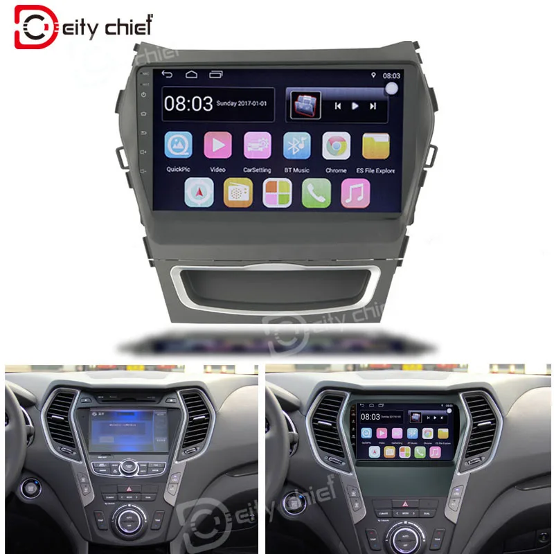 Для HYUNDAI IX45 9 дюймов Android автомобильный мультимедийный плеер радио 2din