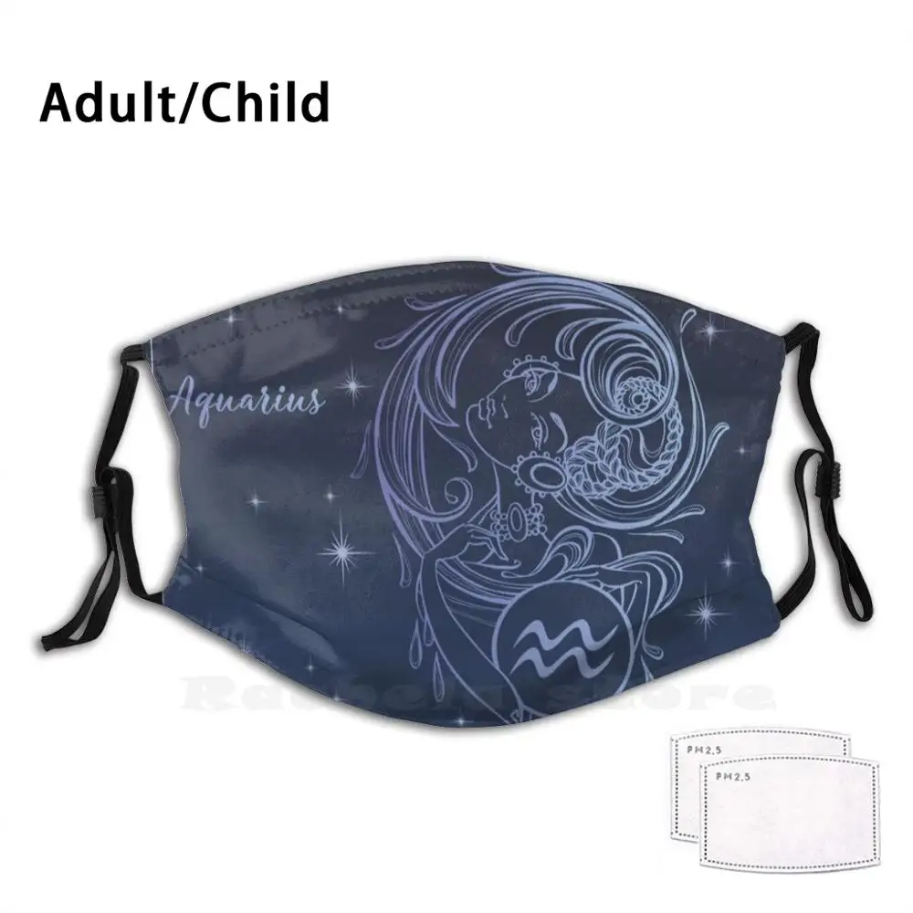 Водолей мистическая Астрология Знак зодиака Забавный принт многоразовый Pm2.1579